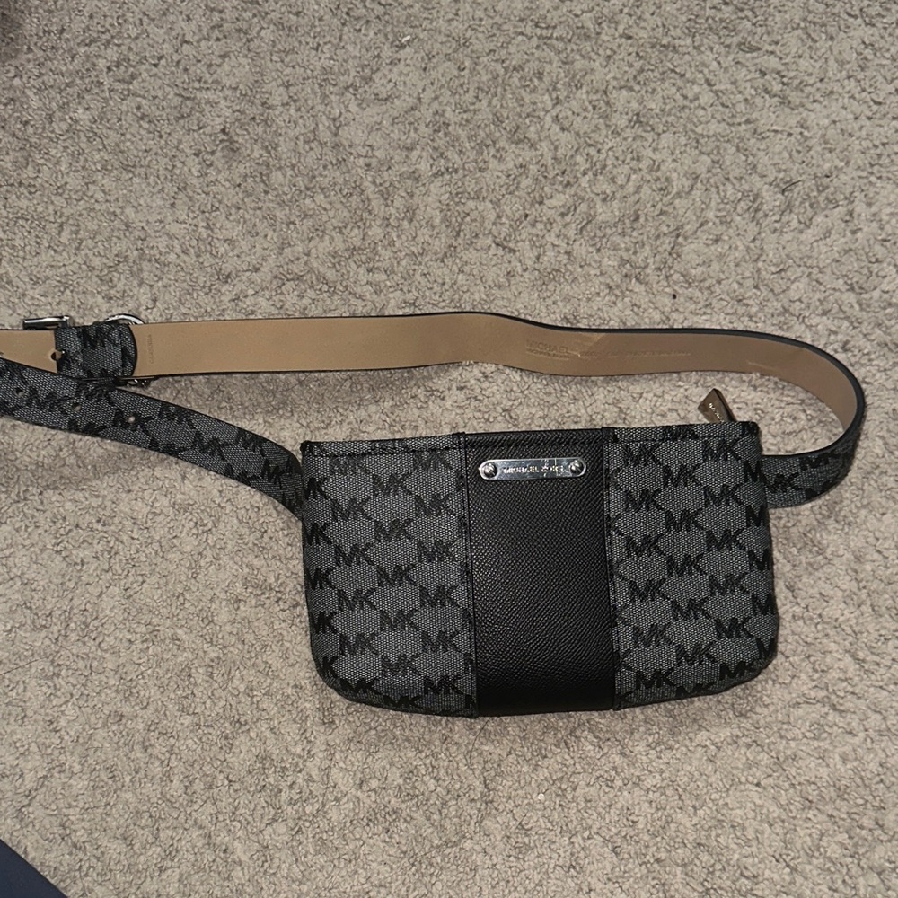 Michael Kors Black and Gray Belt Bag